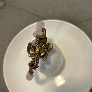 Alex and Ani pink stone bracelet